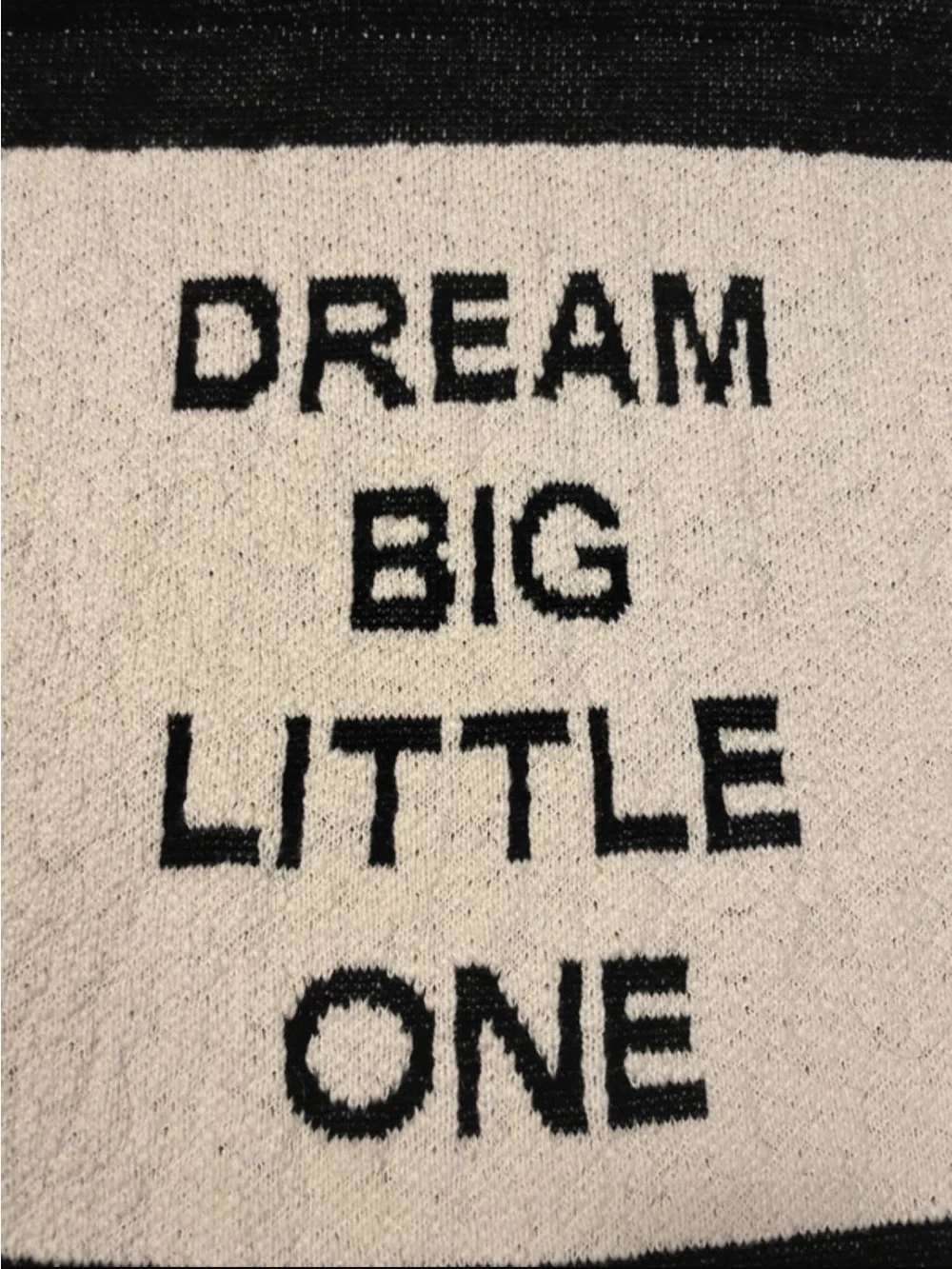 Cotton woven wall tapestry with fringe baby nursery Dream Big Little One